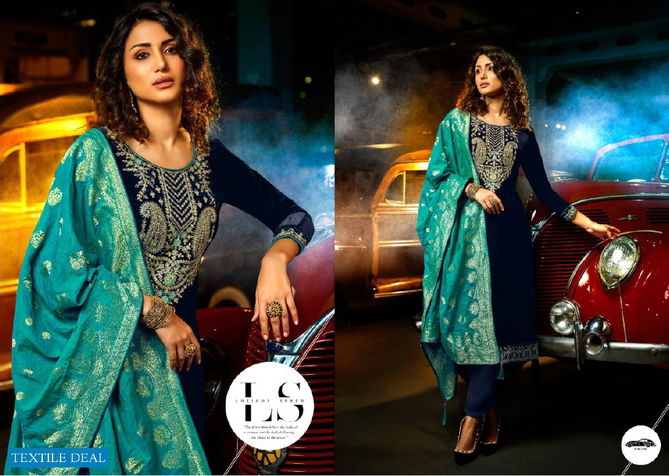 Zeenat Pure 9000 Velvet Heavy Designer Festive Wear Salwar Kameez Collection